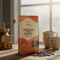Classic American medium roast coffee beans in clean modern packaging